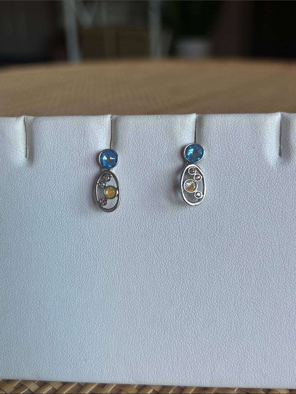 Touchstone Crystal by Swarovski Pastel Pebbles Earrings